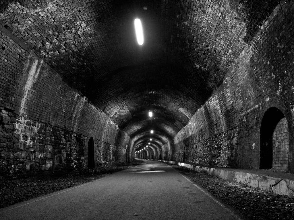 Headstone Tunnel in Monsal Dale. Peak District of Derbyshire, UK, 2012.