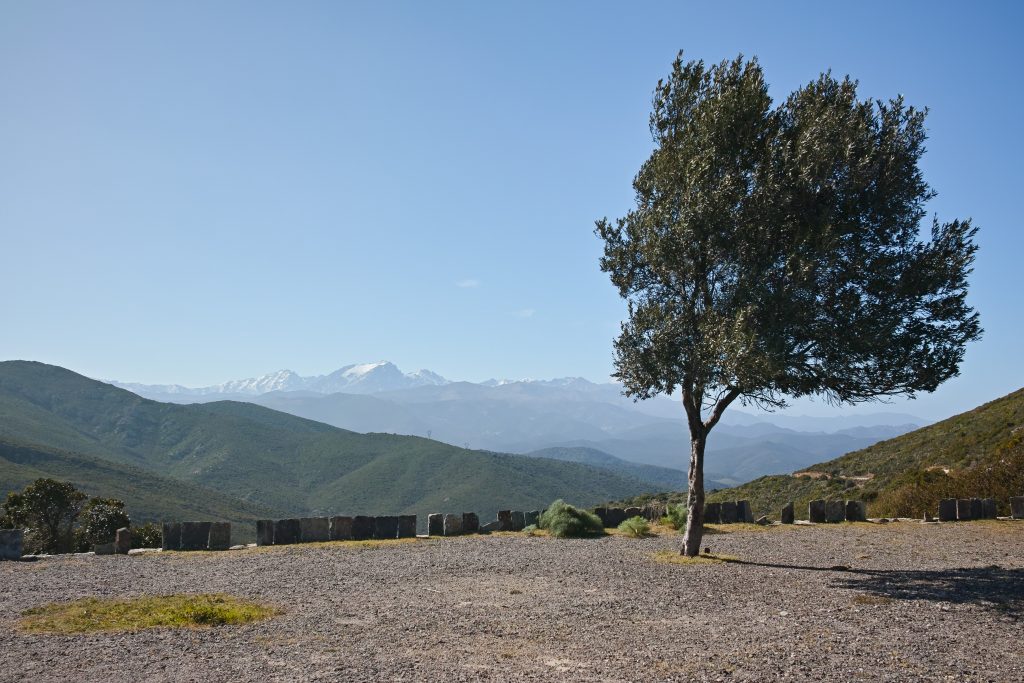 Roadside view on the D81 on the Monte Cinto, Bocca di Vezzu